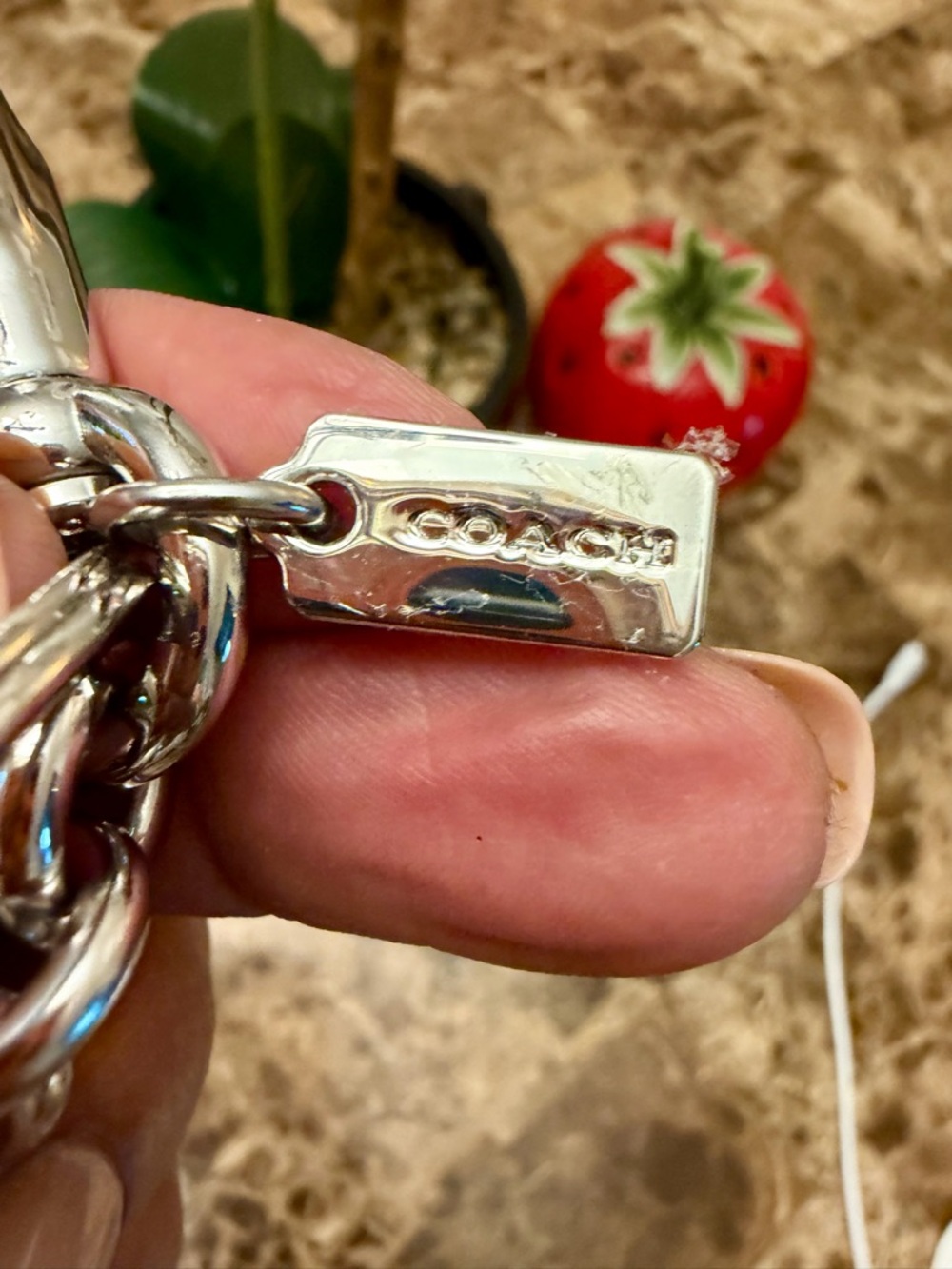 SOLD‼️‼️⭐️⭐️NWOT Coach Floral Bow Bag Charm - Picture 3 of 6